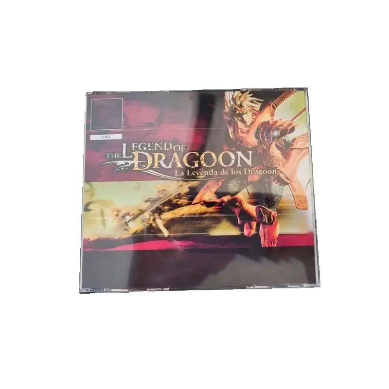 PS 1 The Legend of Dragoon PAL, Disco de Juego Copiado, Parte de Repuesto para Consola Retro con Unidad Óptica, Black Bottom Unlock Console Station 1