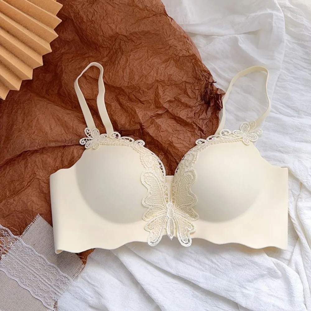 Japanese Style Sweet Bow Bra Wireless Push Up For Small Bust No Empty Cup Cute Teen Student Brassiere Ladies Underwear 32-38