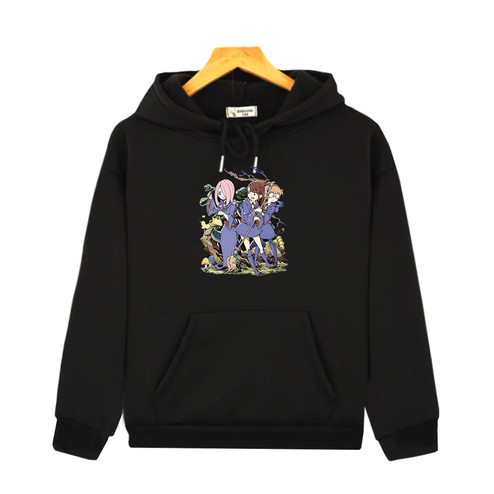 Little Witch Academia Cute Anime Hoodies Kawaii Comic Sweatshirts Funko Pop Boys/girls Clothes Gothic Cartoon Fleece Pullovers