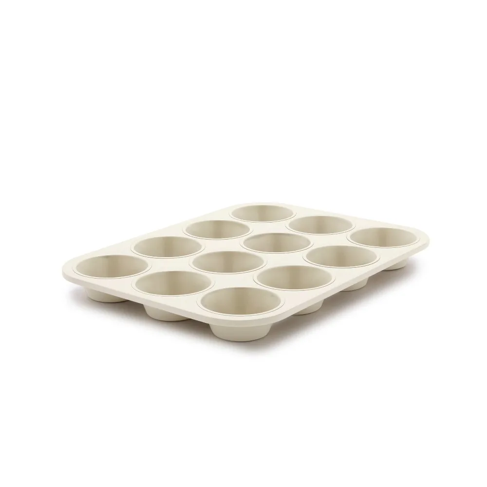 12-Cup Nonstick Muffin Pan with Healthy Coating for Even Baking and Easy Cleaning