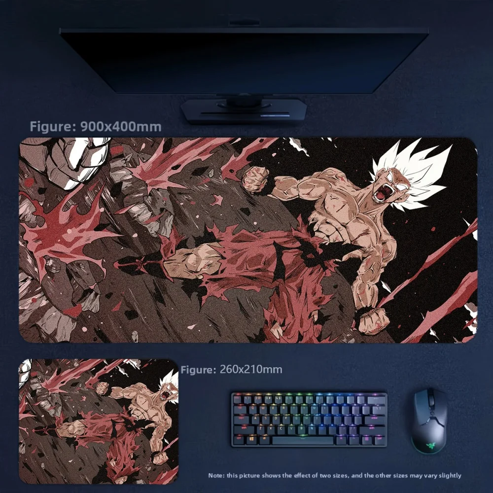 Cartoon Anime Dragon Ball Series High-quality Non-slip Leather Mouse Pad Boys Large Size 90x45cm Printed Decorative Table Mat