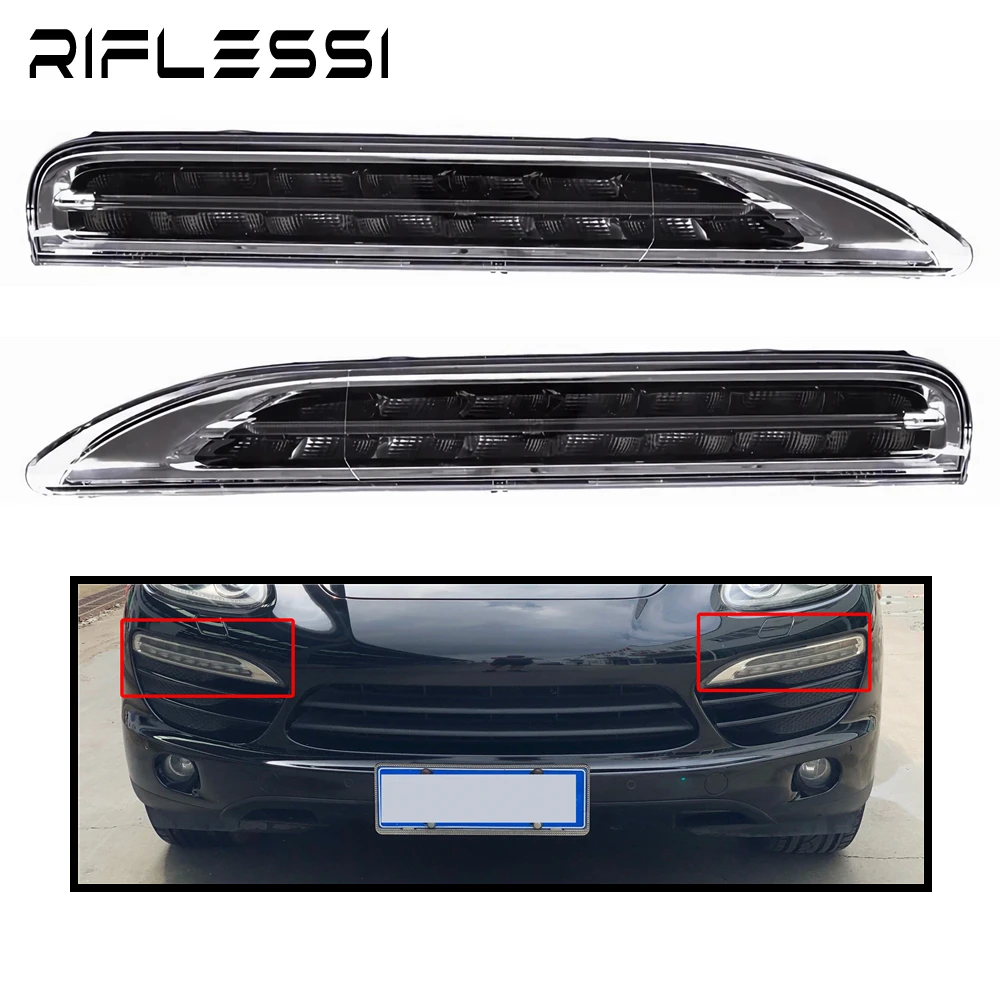 

Front Turn Signal Day Light For Porsche Cayenne 2011 Daytime Running Lights Accessories Parts 95863118100 95863118200