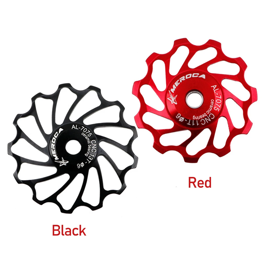 MEROCA 11T 13T Bicycle Rear Derailleur Pulley Ceramic Bearing Aluminum Jockey Wheel for 8 9 10 11 Speed MTB Mountain Road Bike