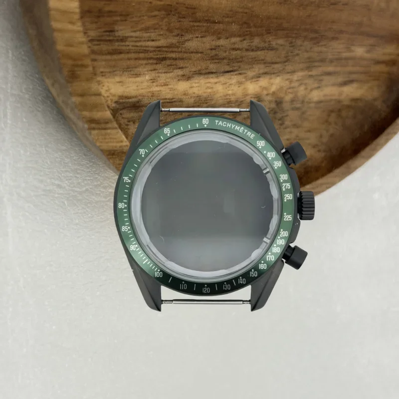 متعددة الوظائف 40 مللي متر Speedmaster ساعة حافظة مناسبة تناسب Omg VK64/63 حركة كوارتز 20 مللي متر الفولاذ المقاوم للصدأ حزام الساعات