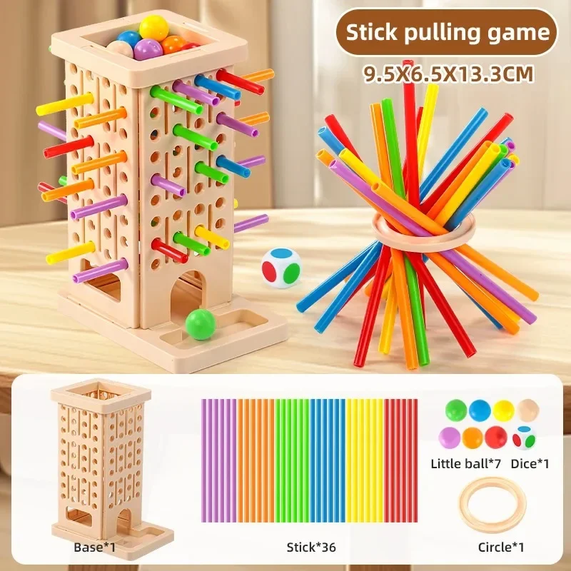 Dice Shaker Box Set Early Learning Multiplayer Interactive Tabletop Game, Stick Balance Challenge Fun Family Play
