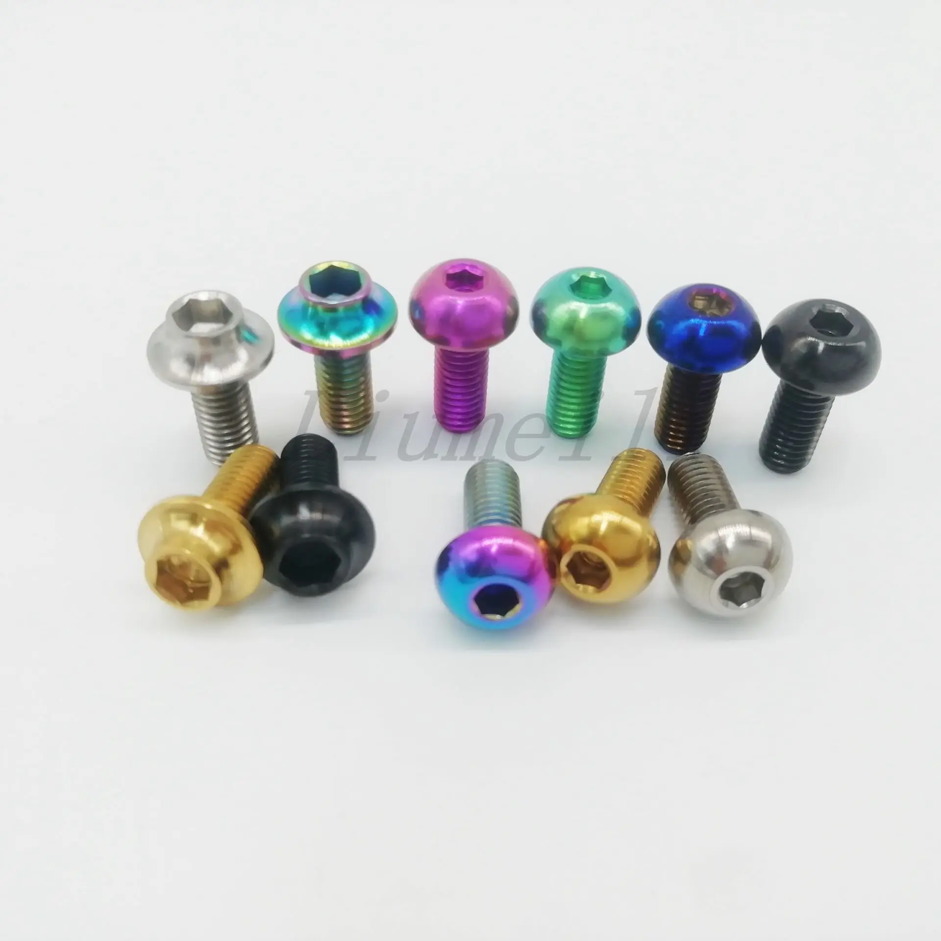 Liumeili M5x12mm Ti Bicycle Water Bottle Cage Bolt Titanium Bike Bottle Holder Screw Cycling Accessories 2pcs/ a pair