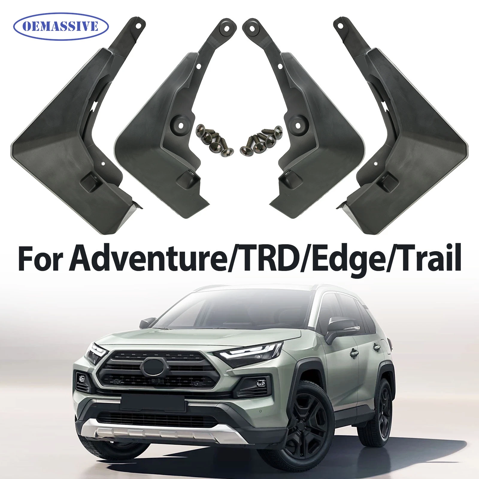 4 шт. для Toyota RAV4 XA50 Adventure TRD Off-Road EDGE TRAIL 2019-20 2025 передние и задние брызговики 2024 2023 2022 2021