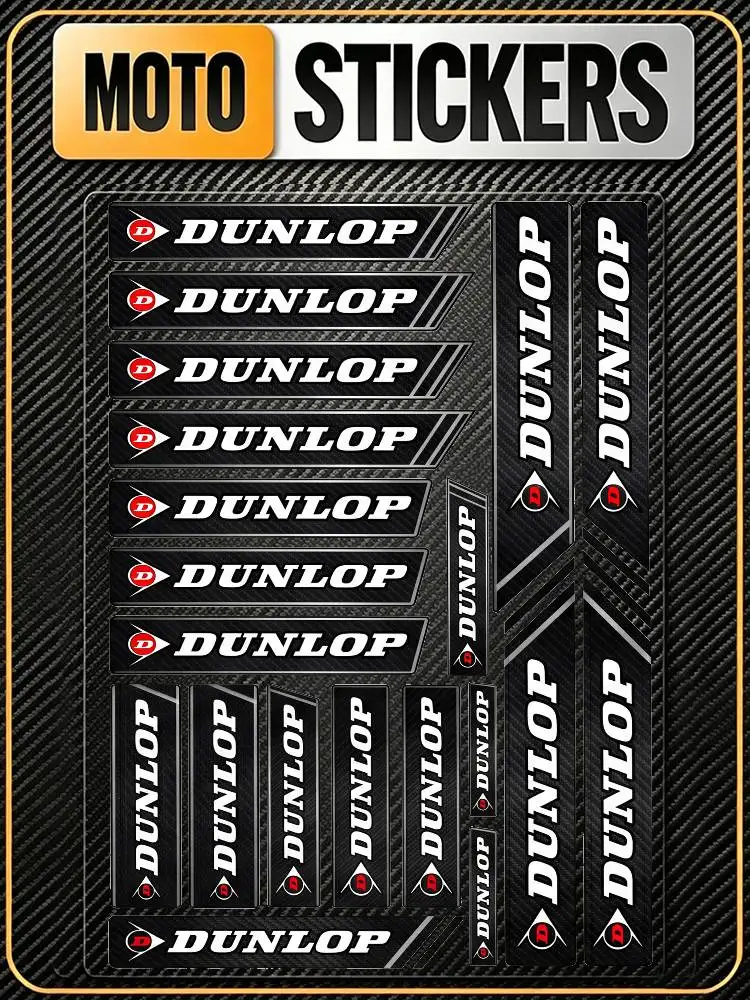 

FOR DUNLOP RACING Long Lasting Waterproof Reflective Sticker Scratch Conceal Fit Motorcycle Car Helmet Fridge Water Cup Decals