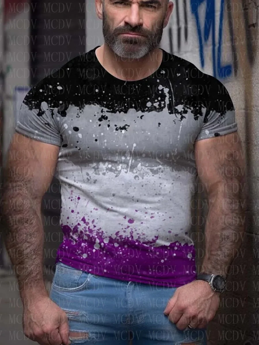 

Men's Poker Pride T-Shirt Casual 3D Printed T-Shirt Summer Tops The Colorful The Best He Him Hole LGBT3D Printed T Shirt