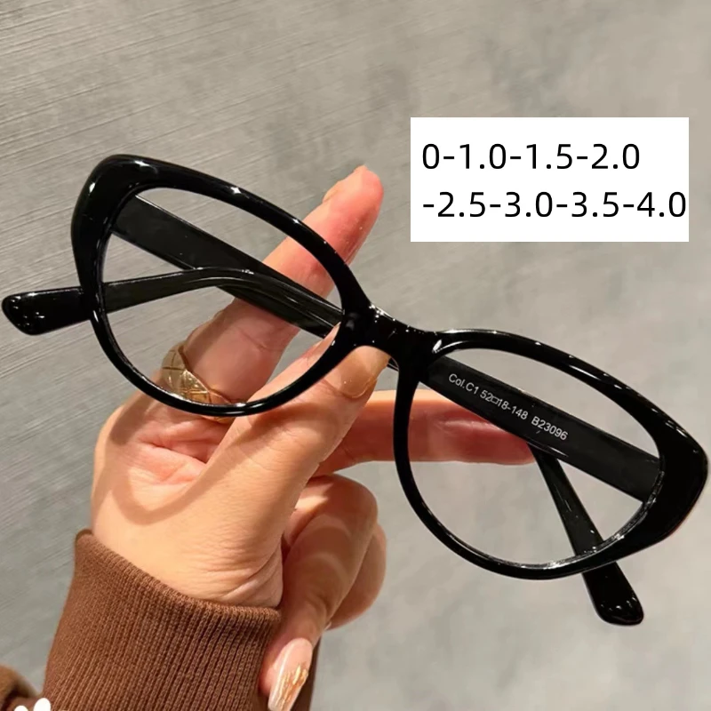 

Myopia HD Anti Blue Light Glasses Frame for Girls Cat Eyes Black Frame Near Sight Eyewear Men Women Short Sight Eyeglasses