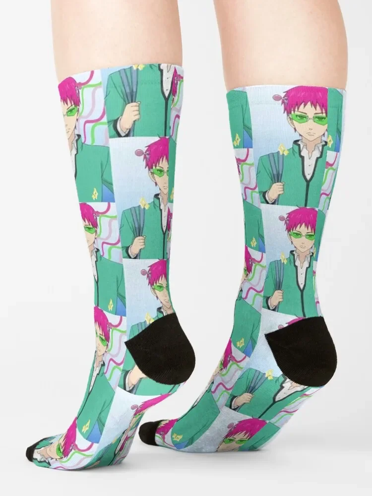 Saiki K anime Calcetines de golf para hombre y mujer, medias de regalo de Navidad