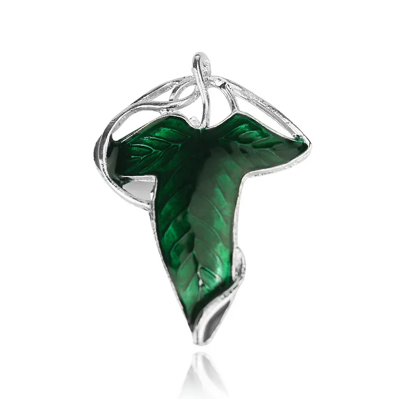 

Movie Jewelry Wholesale Elf Green Leaves Brooches Pin Tolkien Galadriel Legolas Frodo Baggins Aragorn Tree Enamel Badge