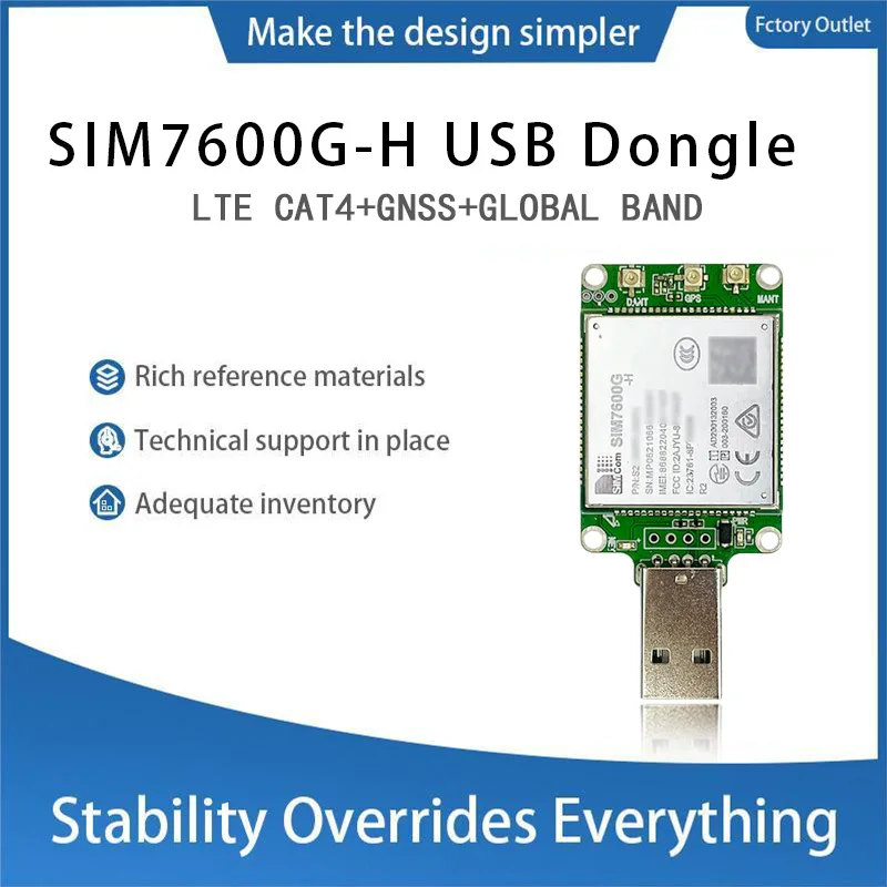 SIM7600JC-H SIM7600G-H SIM7600NA-H 4G LTE USB Dongle Modem for IoT M2M Applications
