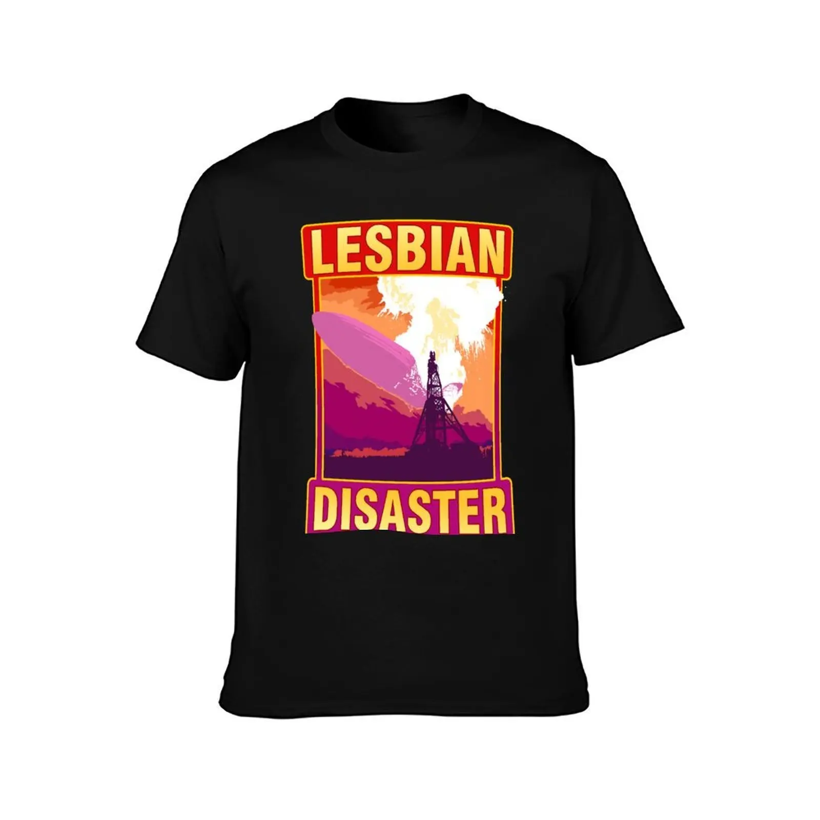 Lesbian Disaster - T-Shirt, Summer Casual Cotton Tee, Oversized Streetwear Tops, Vintage Graphic Print, Loose Fit Short Sleeve