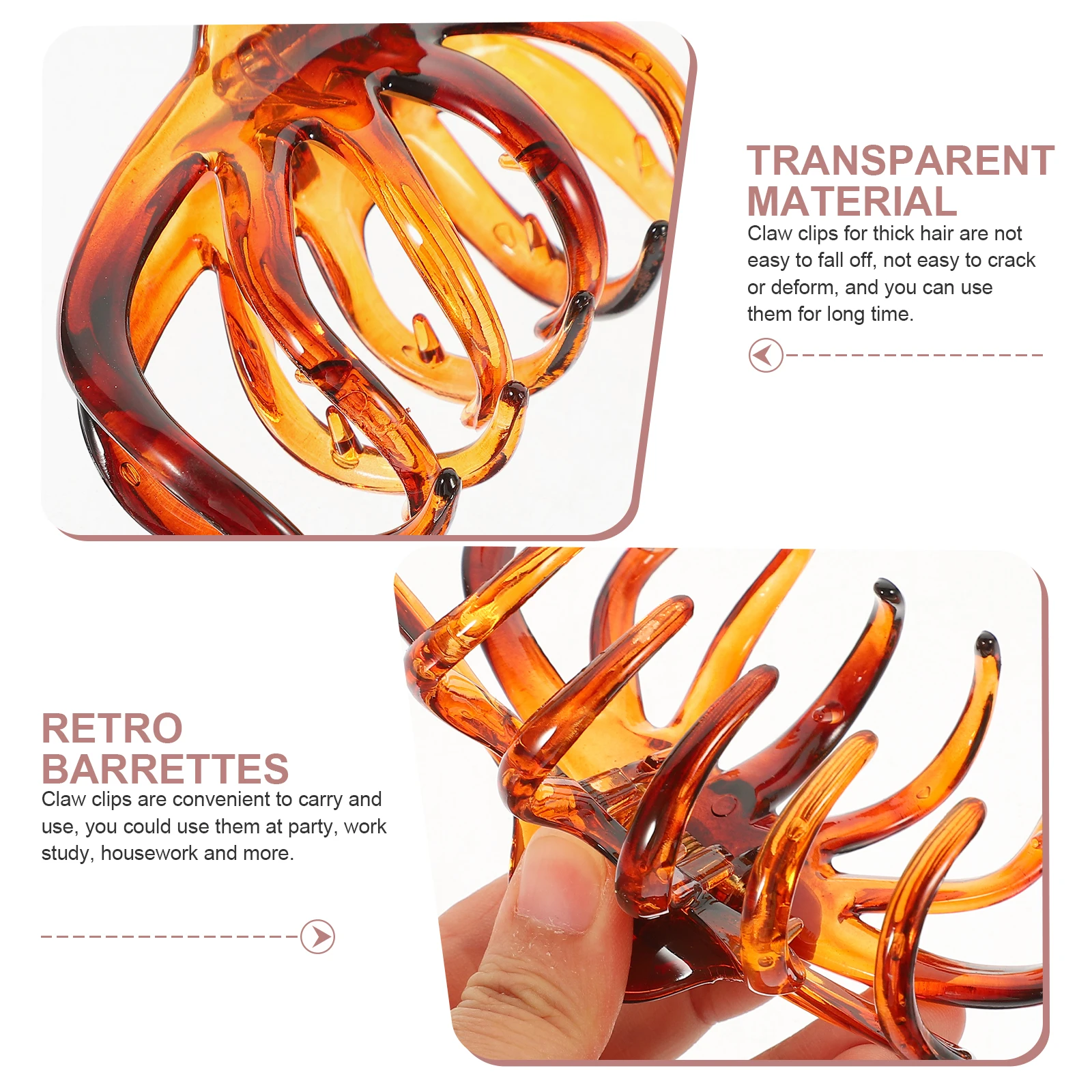 

Large Claw Clips 6Pcs Vintage Hair Accessories for Thick Hair Elegant Jaw Clip Set