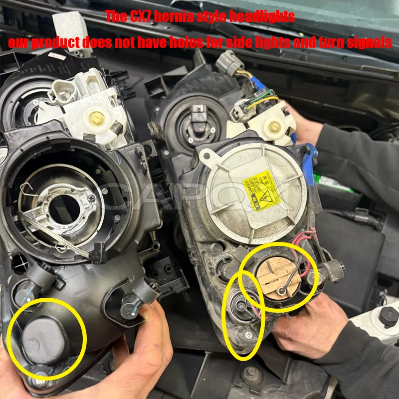 Xenon/Halogen Front Bumper Headlight Headlamp For Mazda CX7 CX-7 2007-2014 Head Light Head Lamp