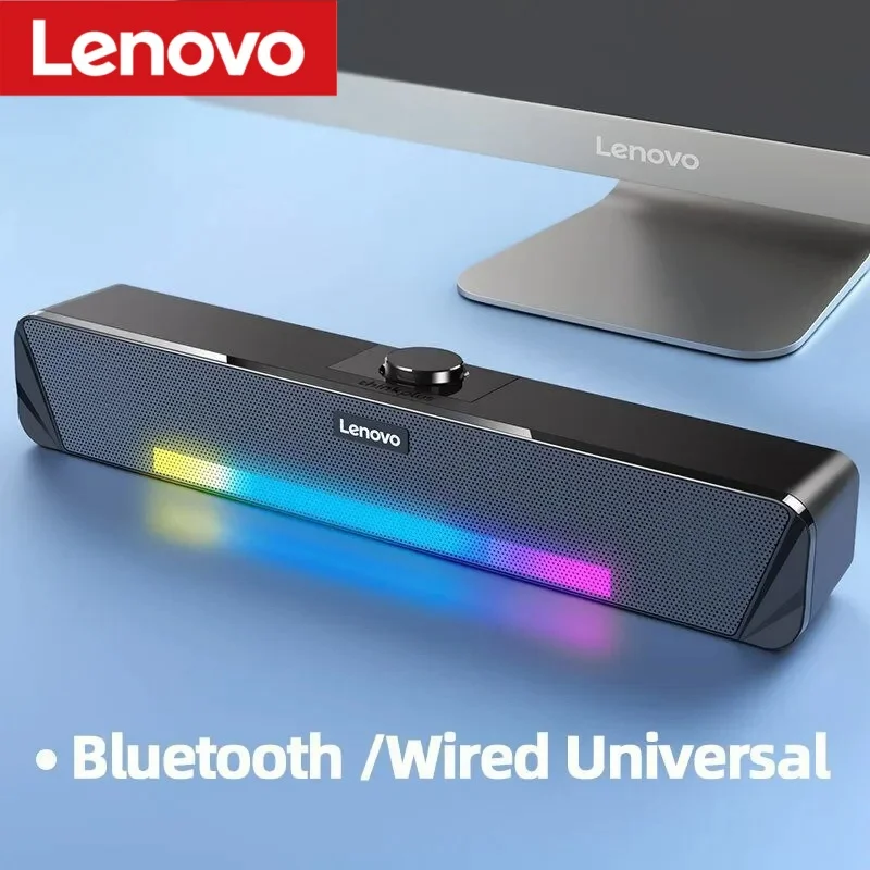 Lenovo TS33 Original For Desk Computer Subwoofer AUX 360 Home Movie Bluetooth 5.0 Speaker Surround Sound Bar Audio Speaker