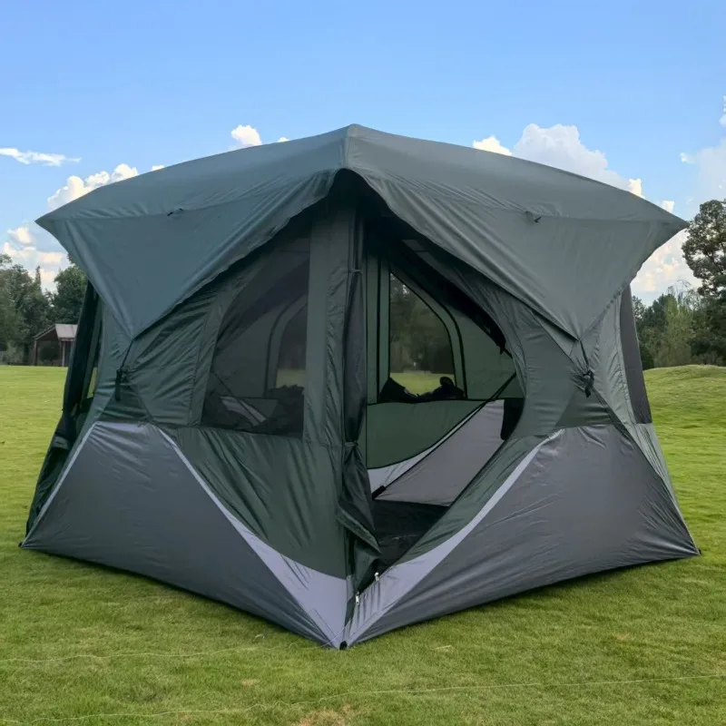 Family Camping Tent Large Protable Waterproof Tents Shade Camping Equipment Accessories Shelter Type Tent Self-folding Awnings