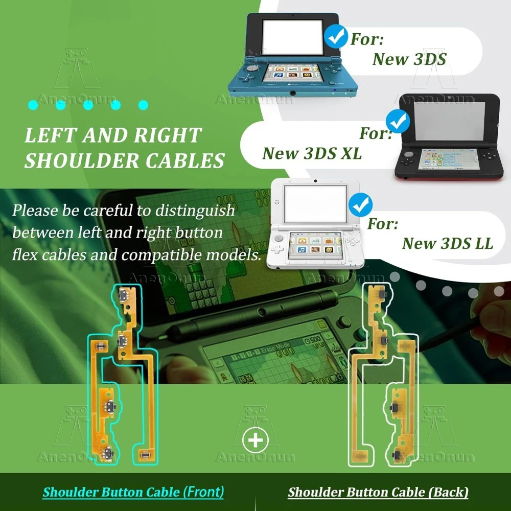 L/R ZL/ZR Shoulder Button Flex Cable for NEW 3DS/NEW 3DS XL/NEW 3DS LL Replacement Repair Part Shoulder Key Ribbon Accessories
