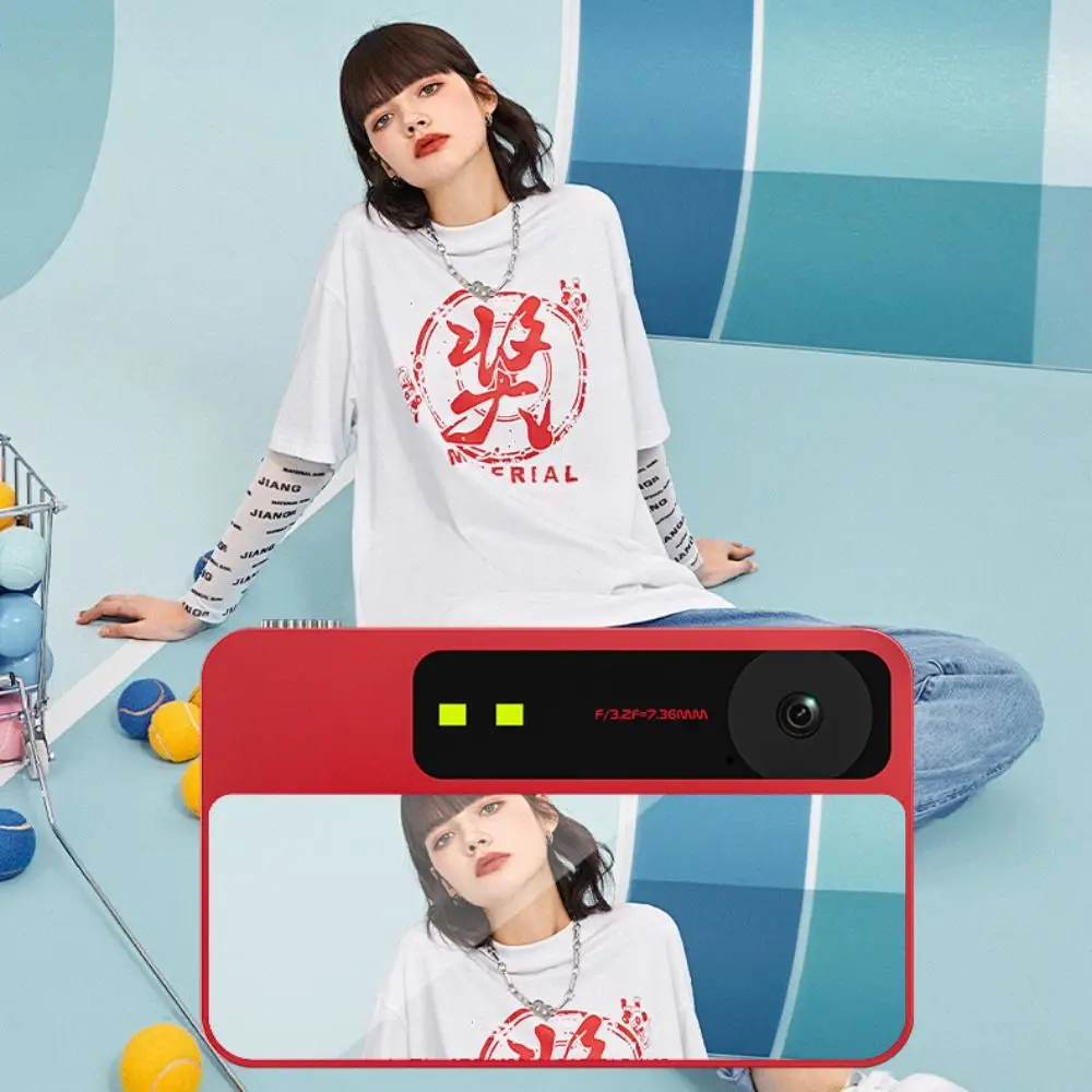 Cámara Digital Retro CCD con Pantalla de 2.4 Pulgadas, Reproductor de Música MP3, Diseño de Espejo Completo/Semi, Cámara Vlog Portátil, Video HD, Zoom 8X