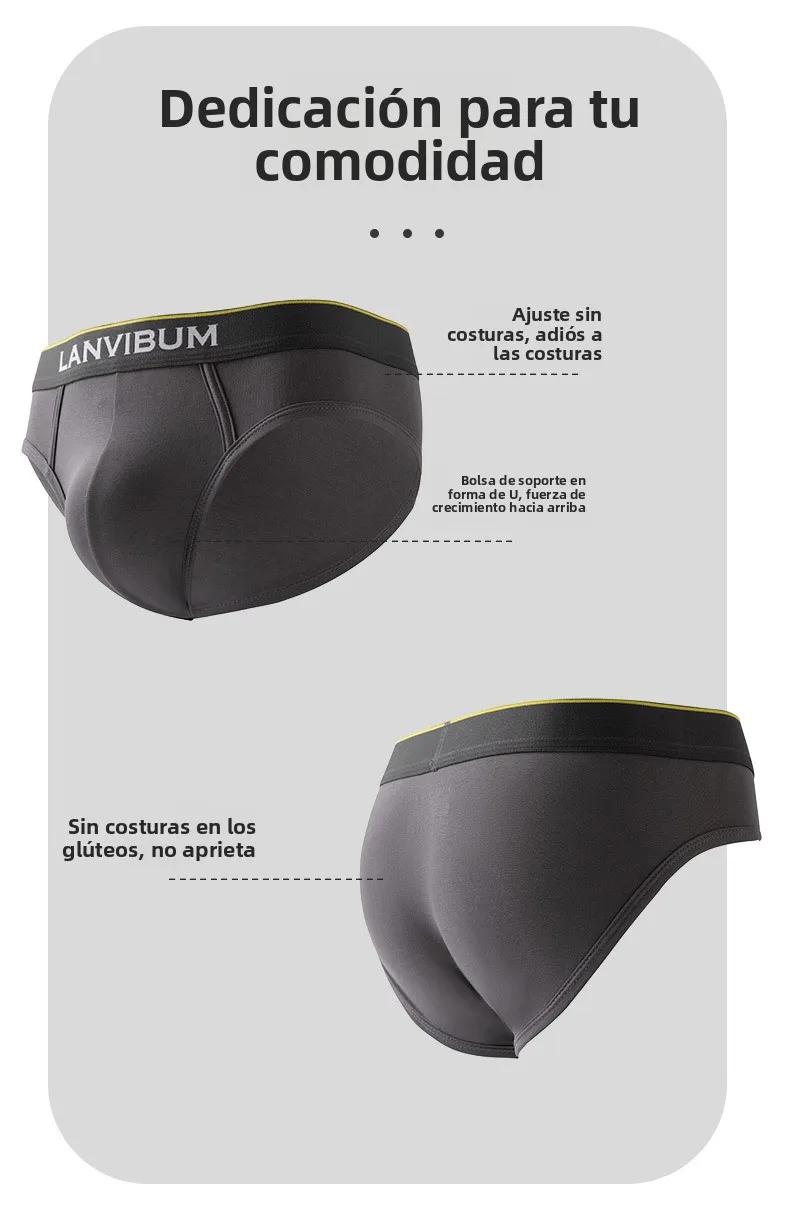 Calzoncillos Triangulares de Cintura Baja, Ropa Interior Deportiva Cómoda y Transpirable para Hombre, Nuevo Modelo Moderno, D...