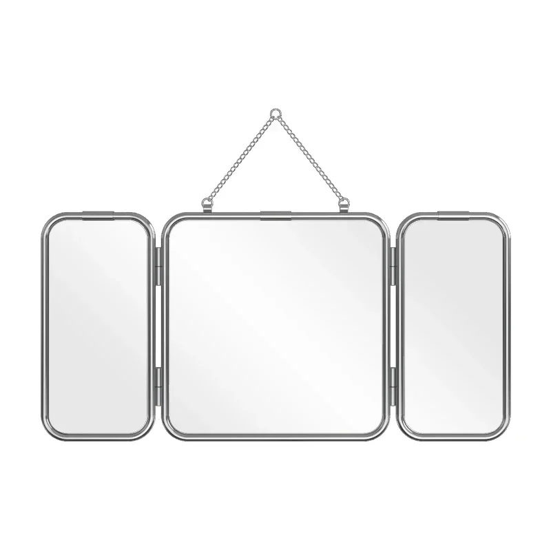 

Простое в использовании веселое роскошное зеркало для ванной комнаты, спальни, металлическое эстетичное портативное дизайнерское прямоугольное зеркало, предметы Espelho Home Dec