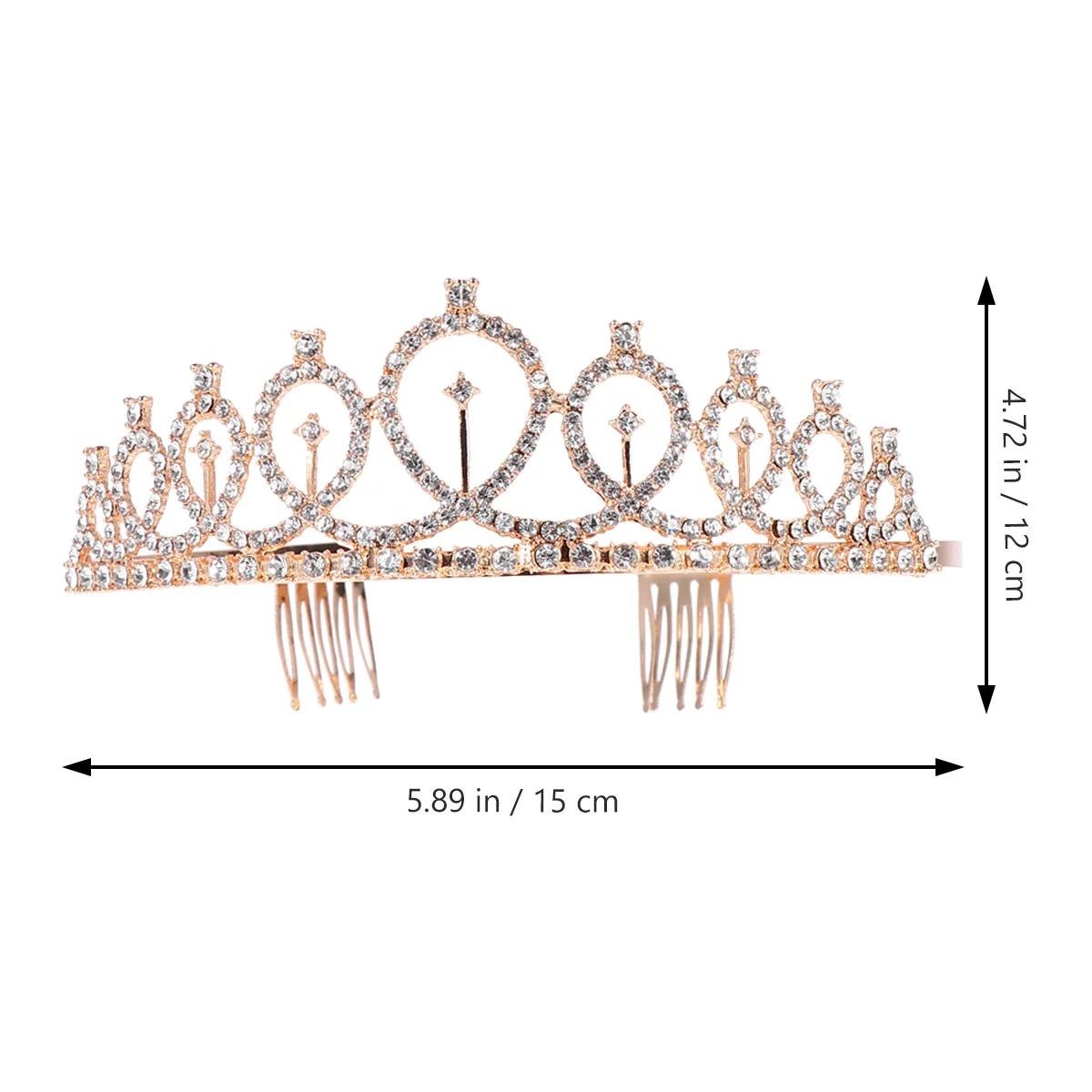 

2Pcs Party Decorative Sash Crown Hair Hoop Size Rhinestone Headband Birthday Celebration Crown Hair Hoop