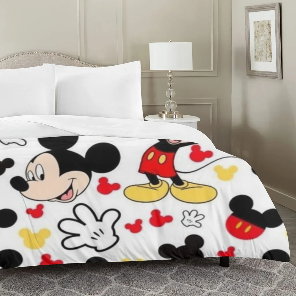 Disney Mickey Minnie Mouse Bed Sheets Set  Comforter Quilt Cover Duvets Double Bedding