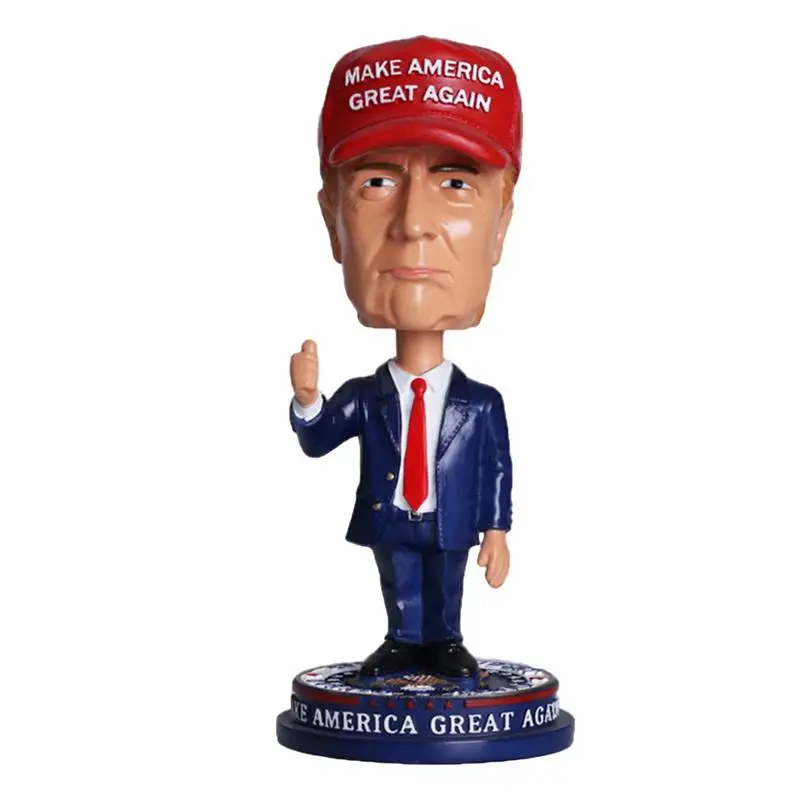Bobblehead Figures Car Dash Shaking Head Character Car Accessories Resin Creative Shaking Ornament American Presidential Design