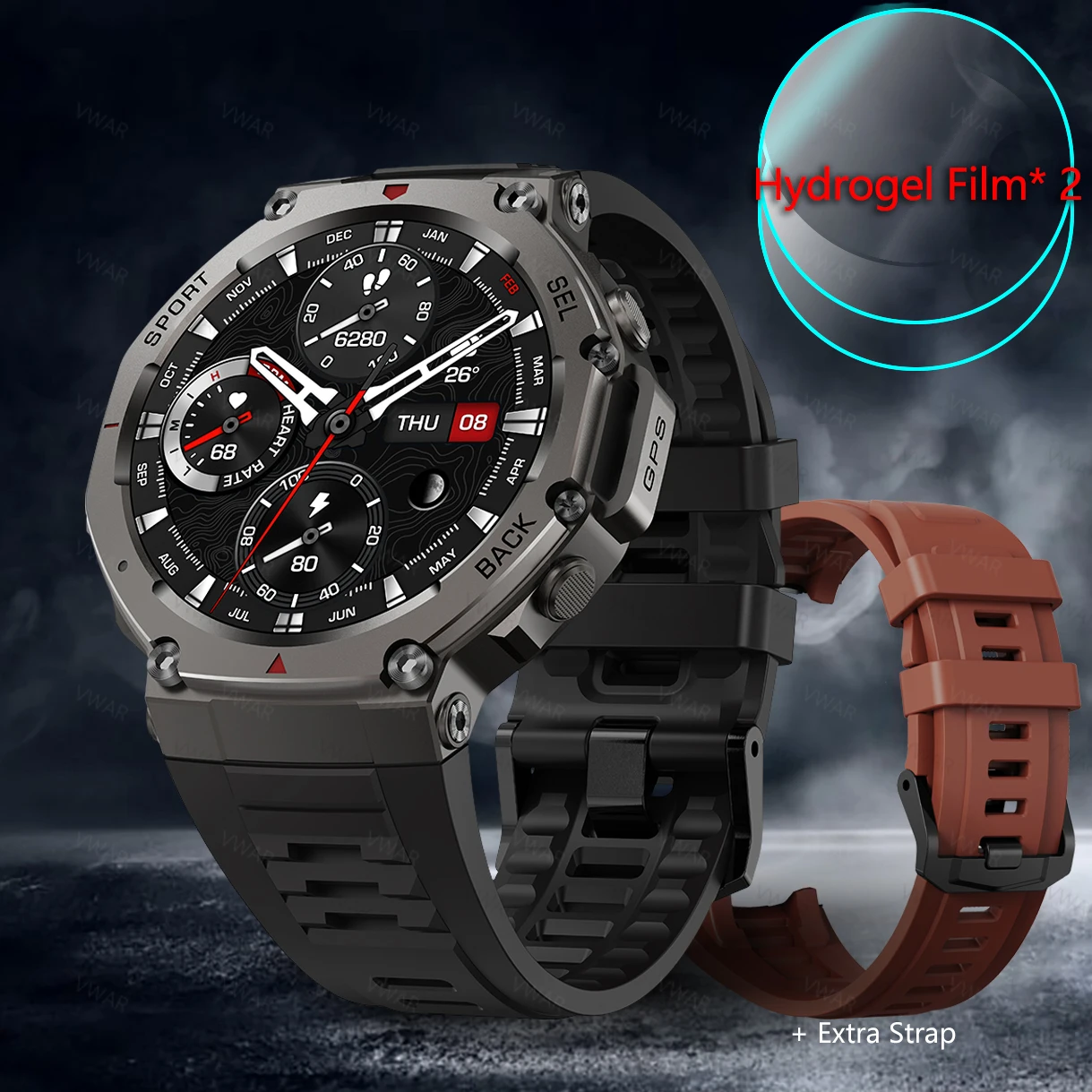 Tactical GPS Smart Watch with Compass and Altimeter