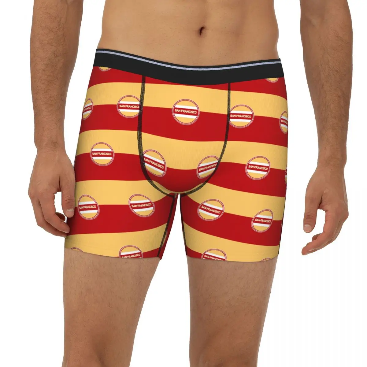 

San Francisco City Logo Long Boxer Underpants Short Men's Panties Ventilate Underwear for Homme Man Boyfriend Gift