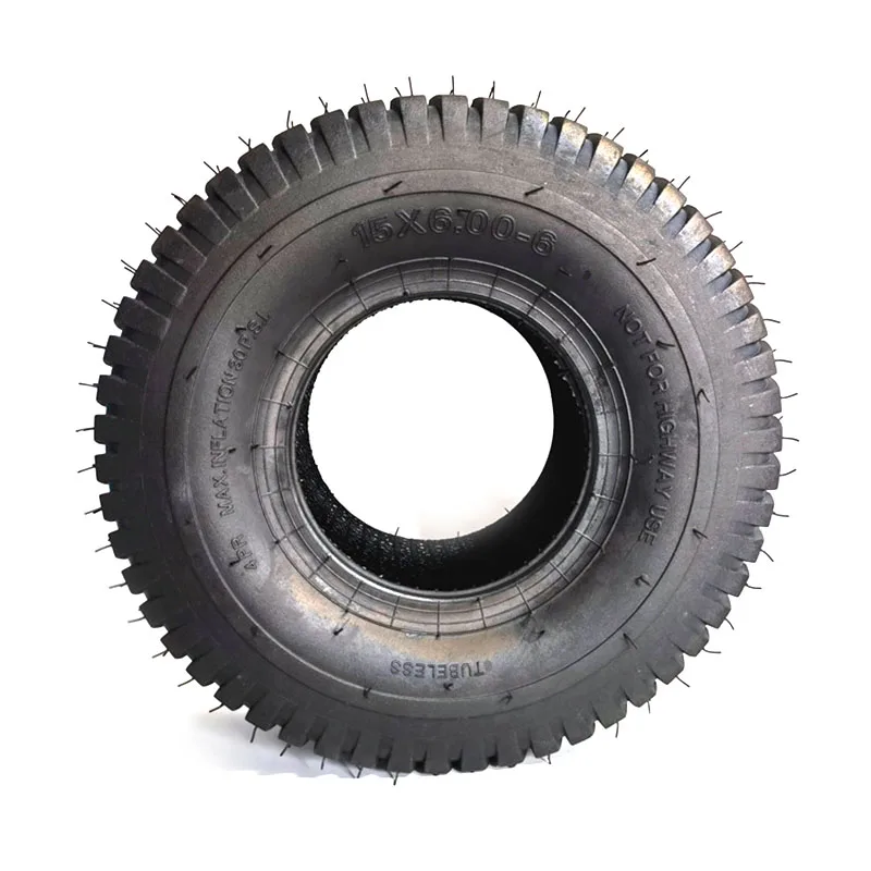 15x6.00-6 Tubeless tire 15*6.00-6 Vacuum Tyre for Lawn mower golf cart ATV Buggy Quad Bike Go Kart farm vehicle wheel parts