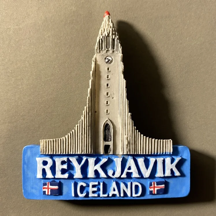 

Icelandic Harp Church Fridge Magnets Tourist Souvenir Refrigerator Stickers Commemorative Home Decoration