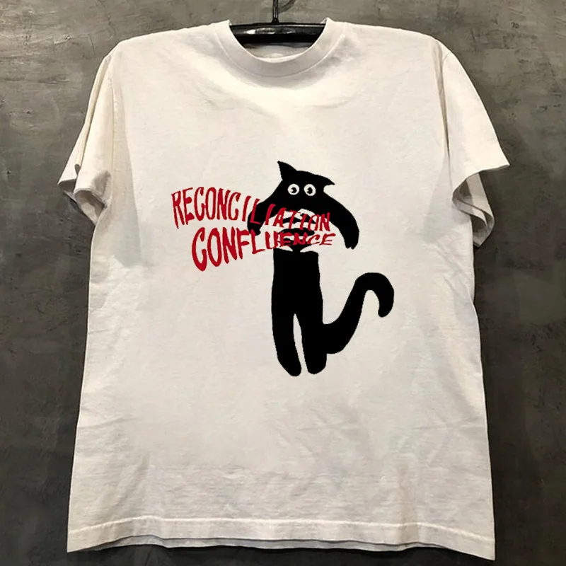 Loose Fit Cotton T-Shirt Unisex Short Sleeve Double Thread UPUPXIA Hero Print Sweat Absorbent round Neck Casual Summer Top