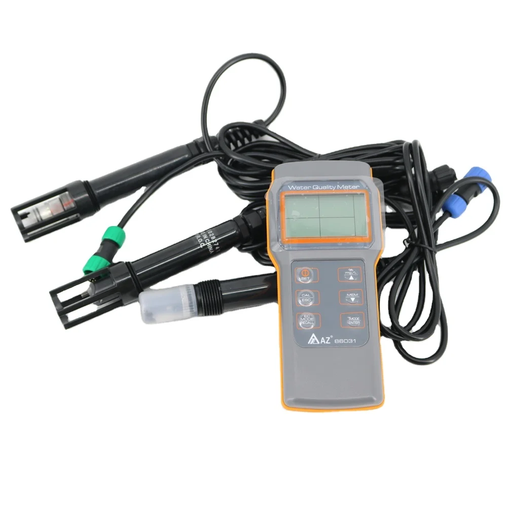 New Version AZ86031 Combo Water Quality Tester PH Conductivity TDS Salinity And Dissolved Oxygen Meter
