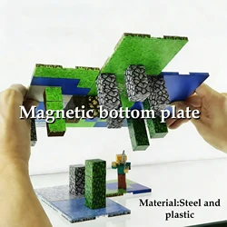 Magnetic Base Plate Variety Baseplates Match Mine World Magnetic Building Blocks Toys for Boys and Girls Children Gift