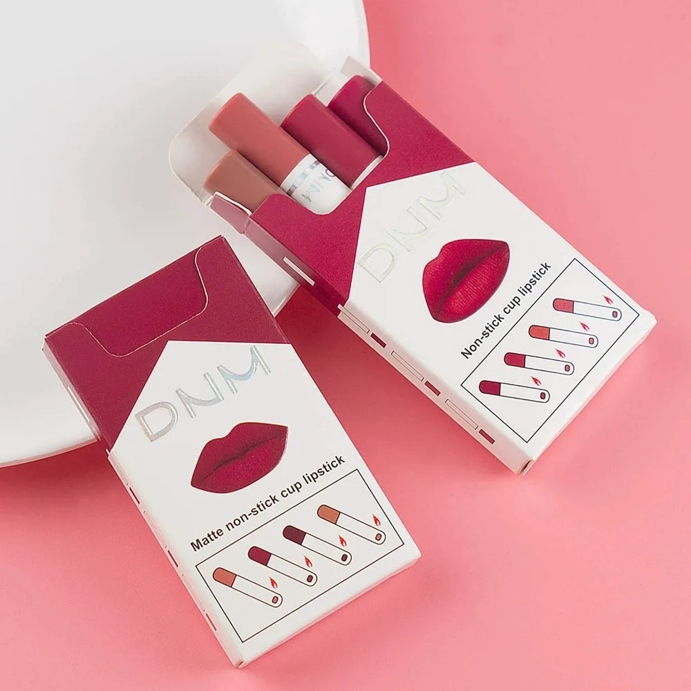 

NEW 4Pcs/Set Temperature Color Change Lipstick Long Lasting Non-stick Cup Lip Gloss Makeup Waterproof Velvet Lip Gloss Party