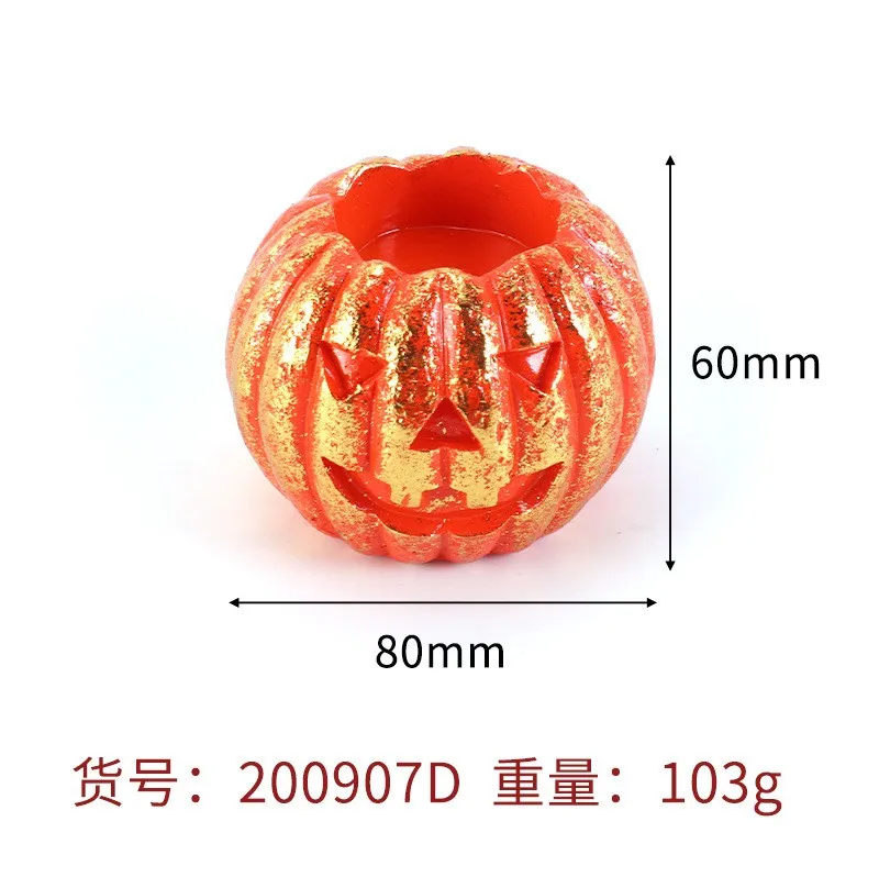 

Pumpkin Candlestick Seat Halloween Decorations Fall Festival Farmhouse Resin Stand for Table