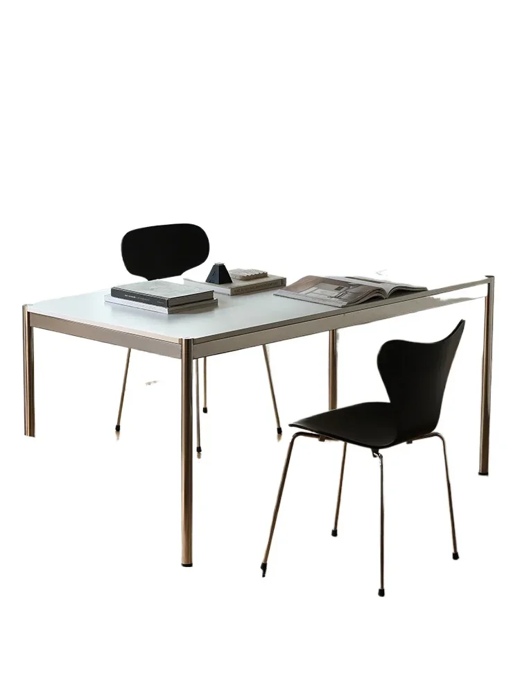 Medieval Bauhaus dining table rectangular household small apartment modern simple office desk