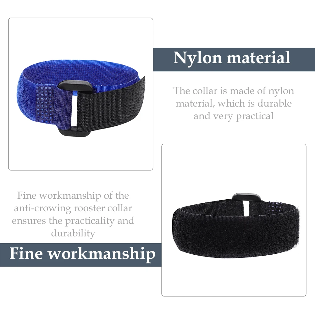 

8pcs Rooster Collar Noise Free Chicken Neck Belt Durable Nylon Adjustable Safe Poultry Supply Coop