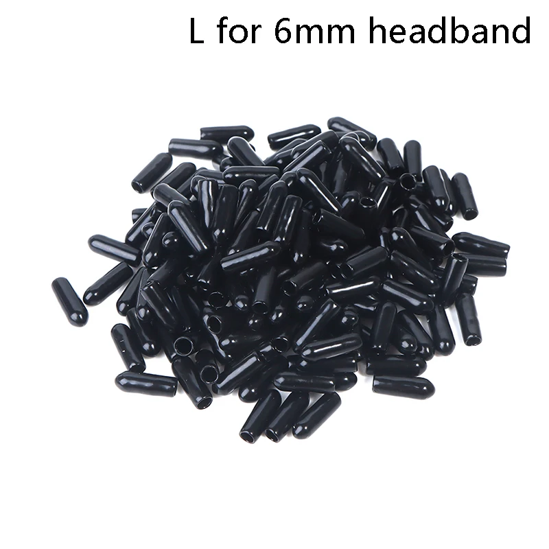 200pcs Rubber Round End Cap Cover For Pipe Screw Thread Protector Push-fit Caps Diy Headband Accessories