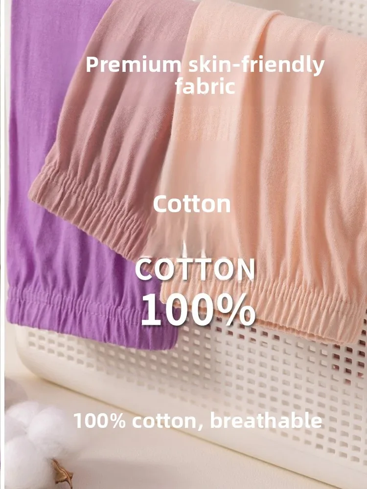 plus Size High Waist Cotton Underwear for Women Loose Comfortable Elderly Flat Angle Pants Full Cotton Antimicrobial Shorts