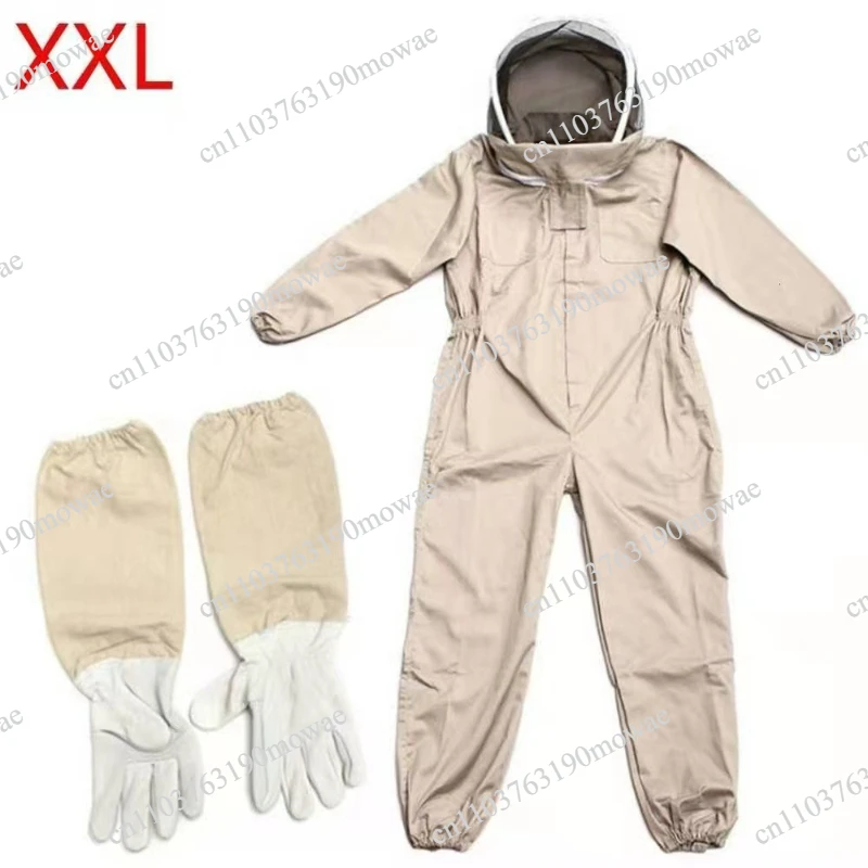 Beehive Full set of bee anti-beehives One-piece beehives Bee hats Sheepskin gloves Apricot beekeeping tools