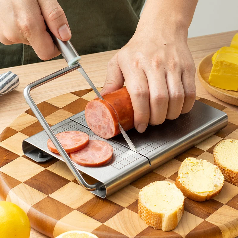 Stainless Steel Cheese Slicer Multifunctional Butter Cutting Table Ham Sausage Chocolate Kitchen Baking Small Tool