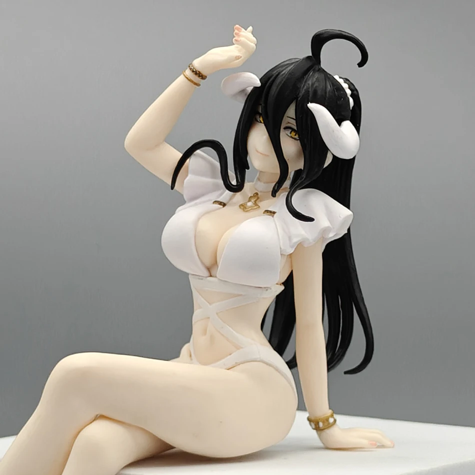 Overlord albedo anime menina figura macarrão rolha albedo maiô figura de ação adulto sexy modelo colecionável boneca brinquedos 16cm