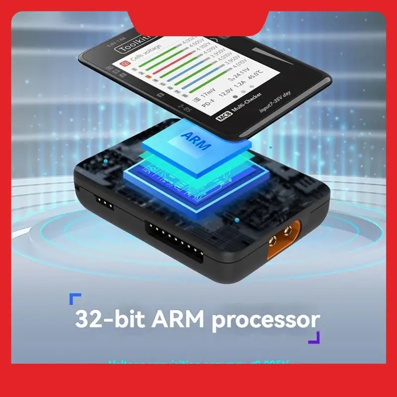 Toolkitrc MC8 Battery Checker LCD Display Digital Battery Capacity Checker Battery Balancer For Lipos ESC Servo Tester Tool