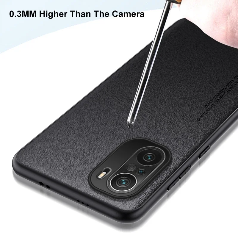For Redmi K40 Pro Plus Cover Luxury PU Leather Case For Xiaomi Mi 11i Poco F3 Matte Silicone Full Protection Phone Case Coque image 4