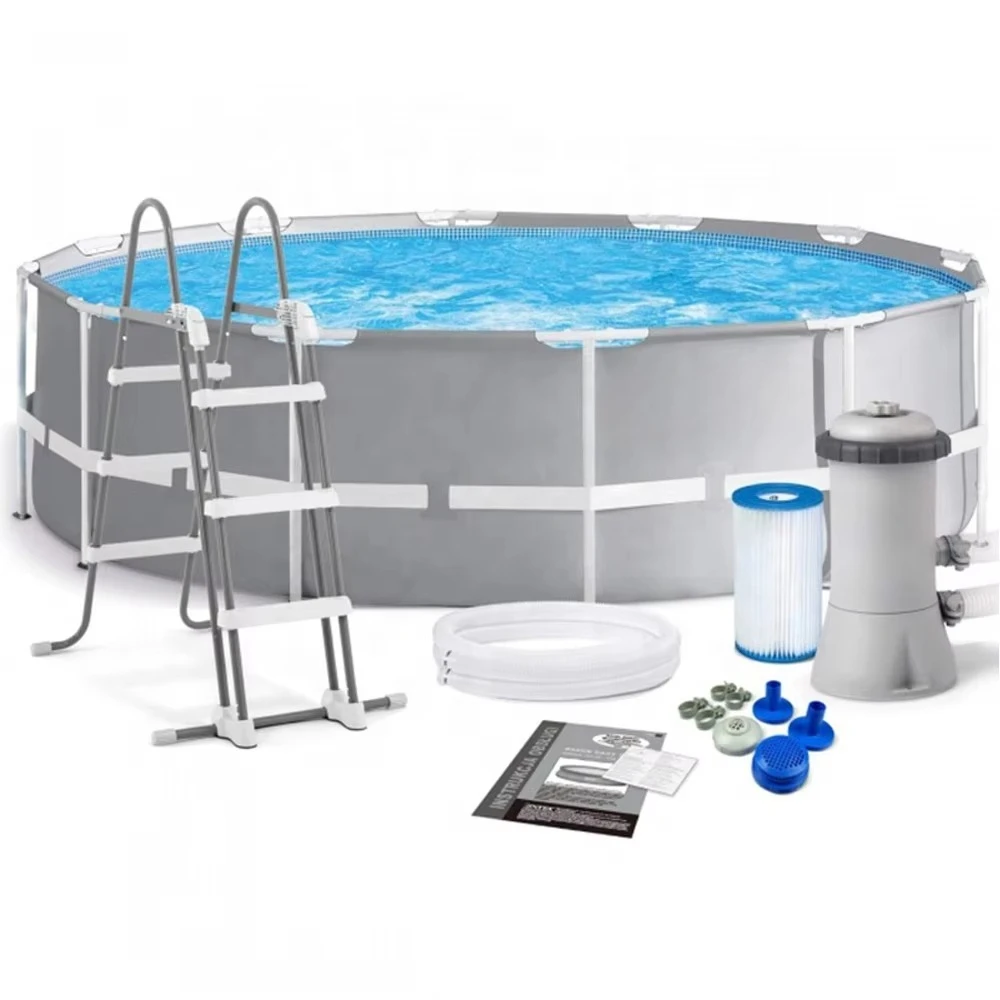 12FT X 39IN Prism Frame Premium Pool Set Above Ground Steel Round Swimming Pool