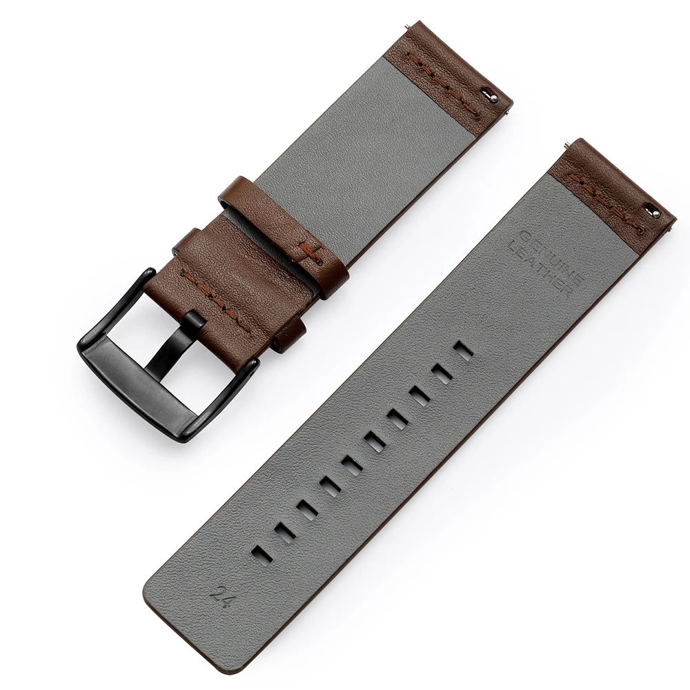 Pulseira de couro para Garmin Venu2 Plus, pulseira de pulso, Vivoactive 3, 4, 4S, Forerunner 245 645, 18mm, 20mm, 22mm