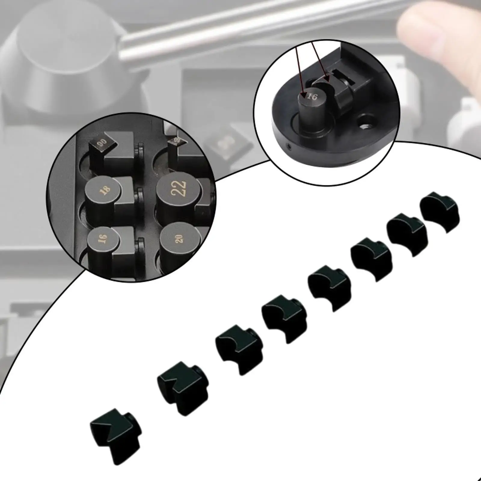 

8x Ring Bender Dies Professional Small Ring Bending Machine Accessories Jewelry Making Accessories